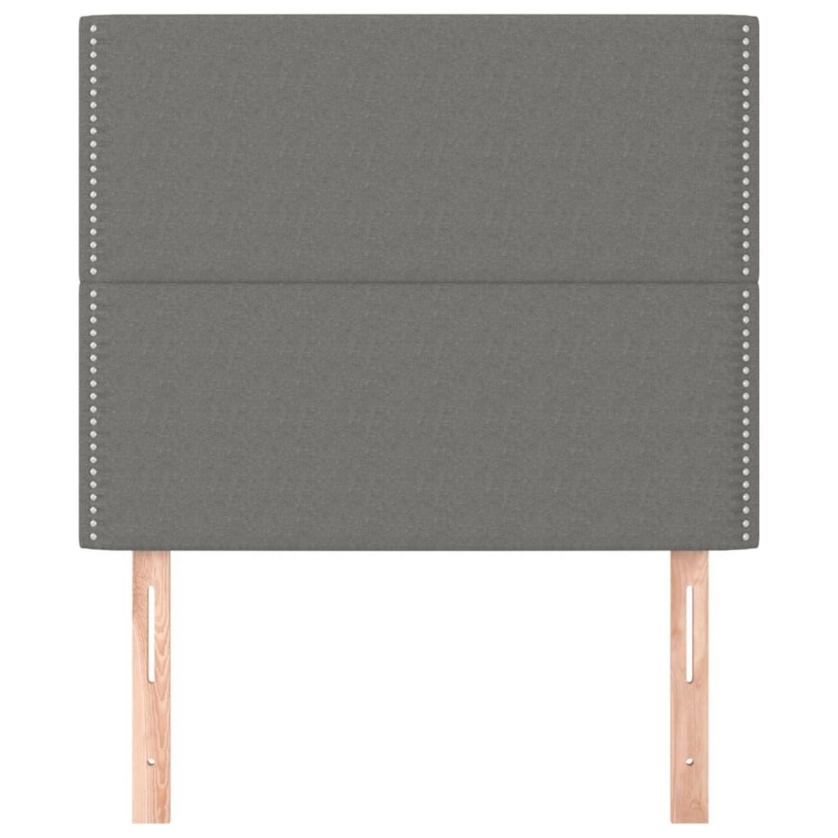 VIDAXL Tetes de lit 2 pcs Gris fonce 100x5x78/88 cm Tissu