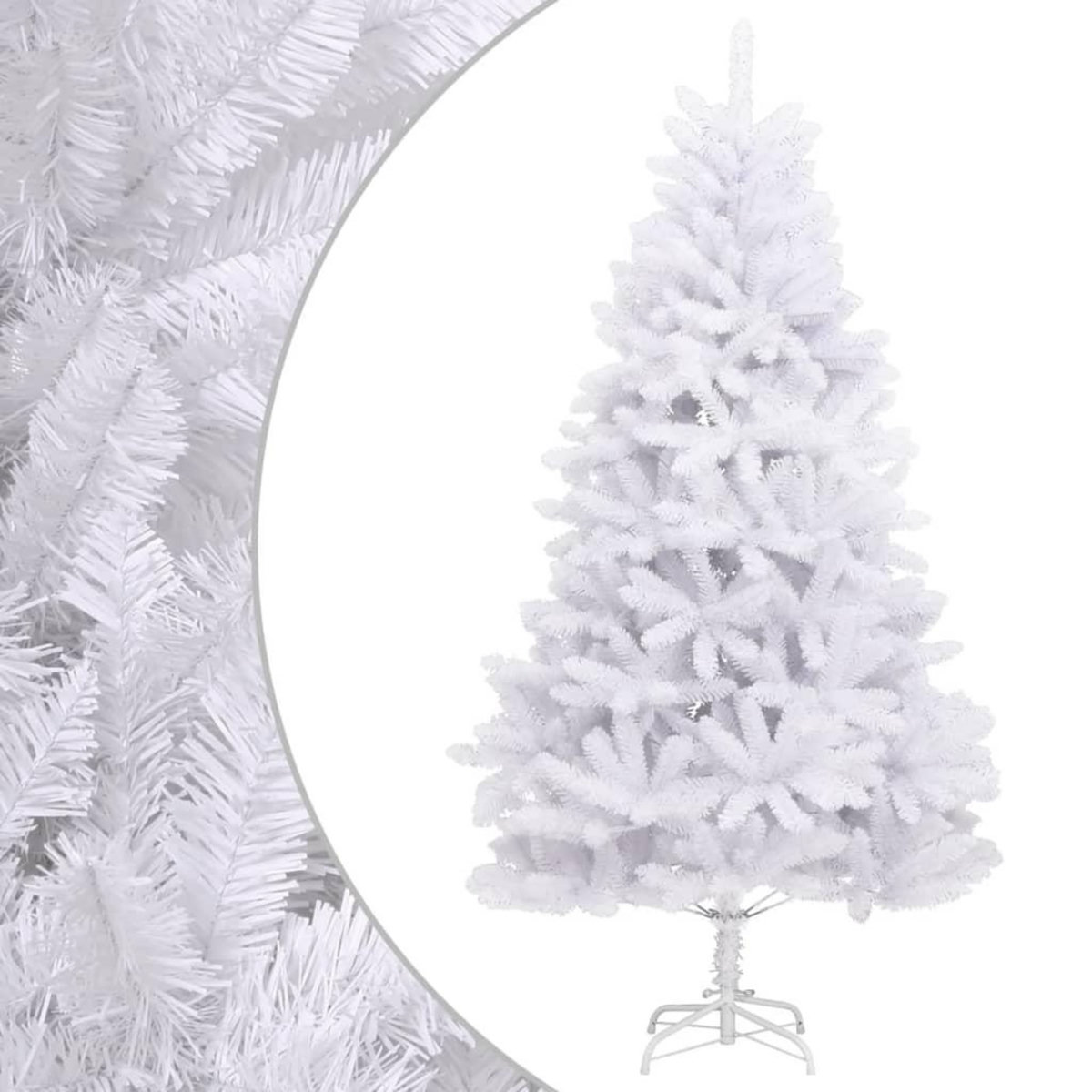 VIDAXL Sapin de Noël artificiel a charnieres avec support blanc 240 cm
