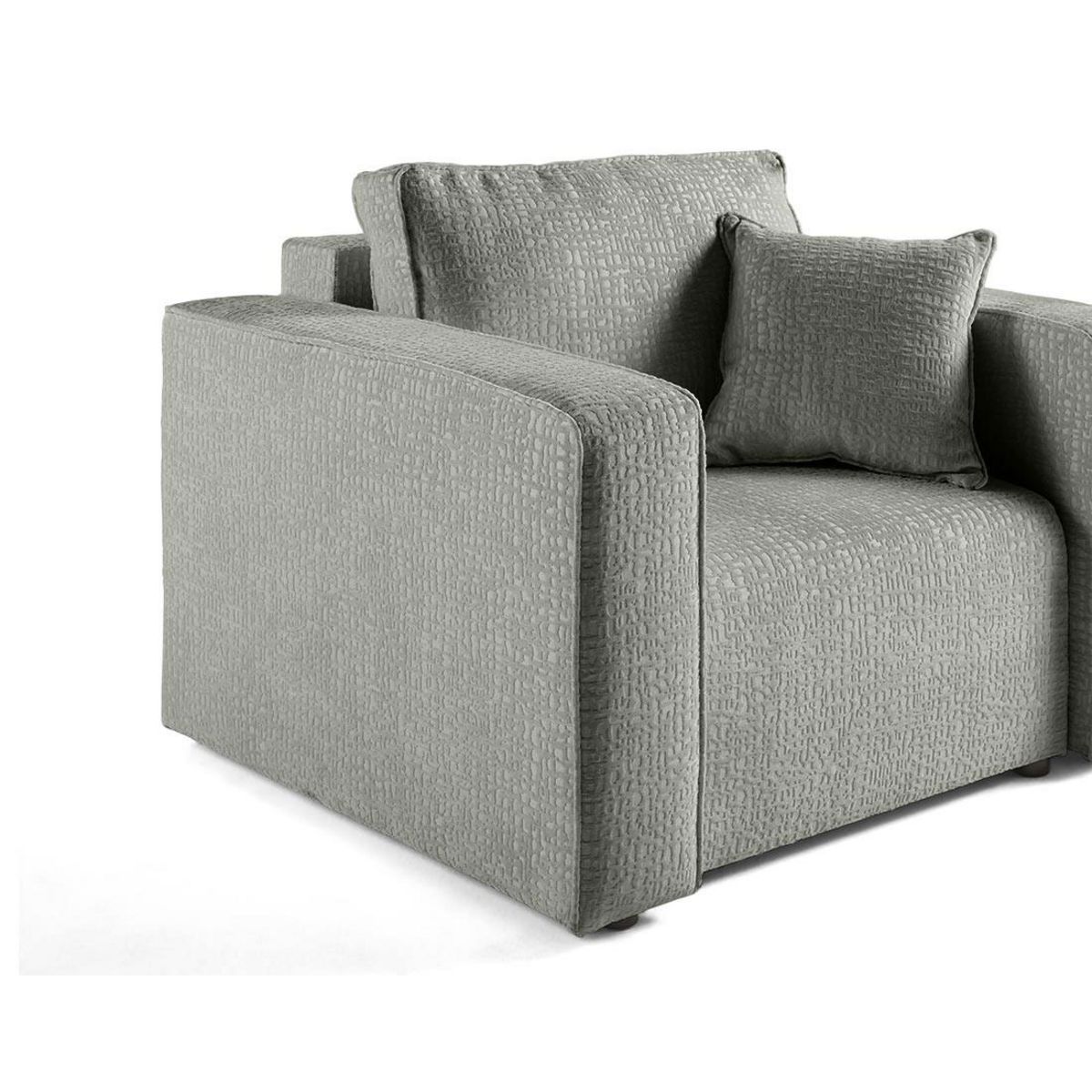 BEST MOBILIER Topaze - fauteuil - en tissu velours relief