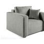 Voir la diapositive 4 : BEST MOBILIER Topaze - fauteuil - en tissu velours relief