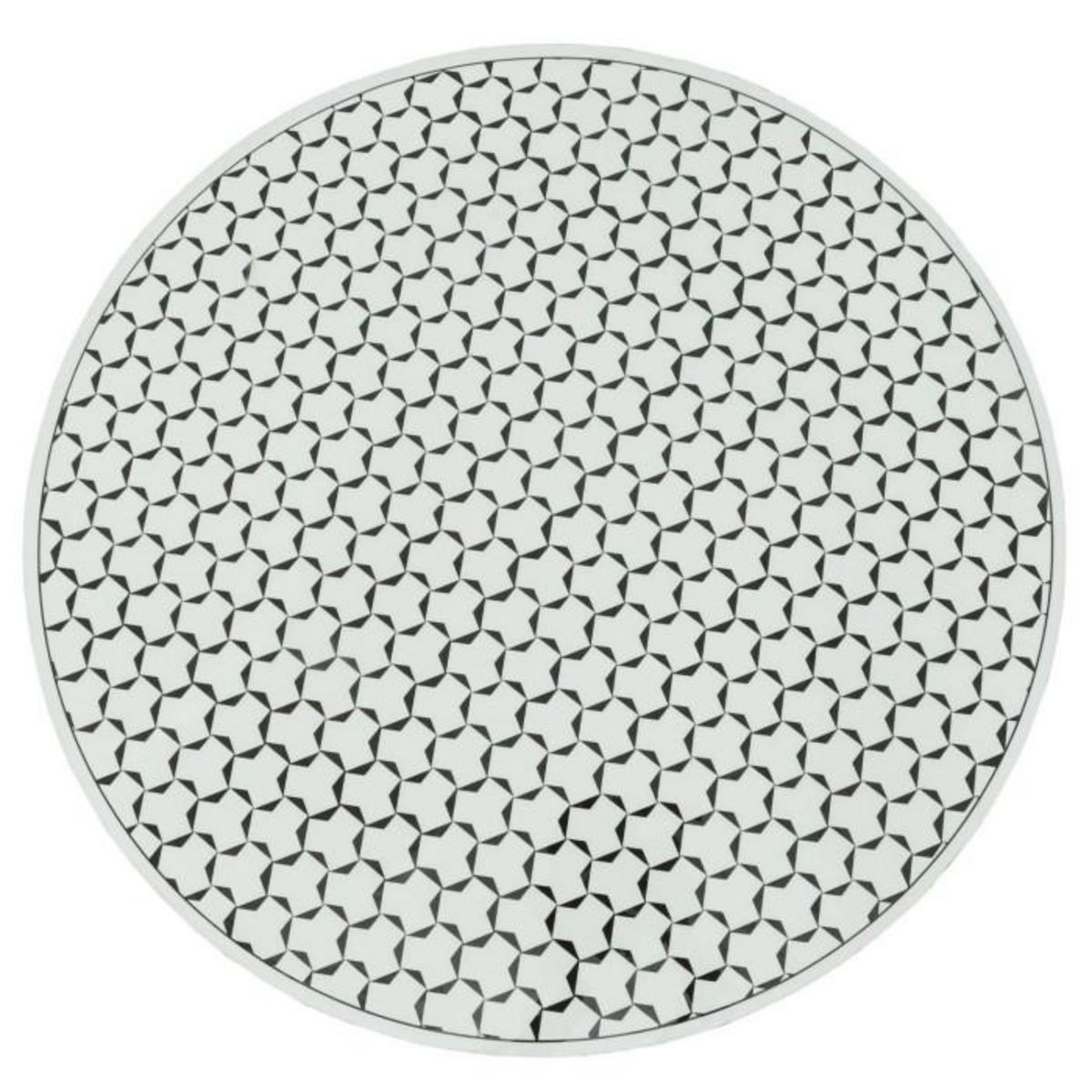 Paris Prix Table Basse Ronde  Géométrique  71cm Noir & Blanc