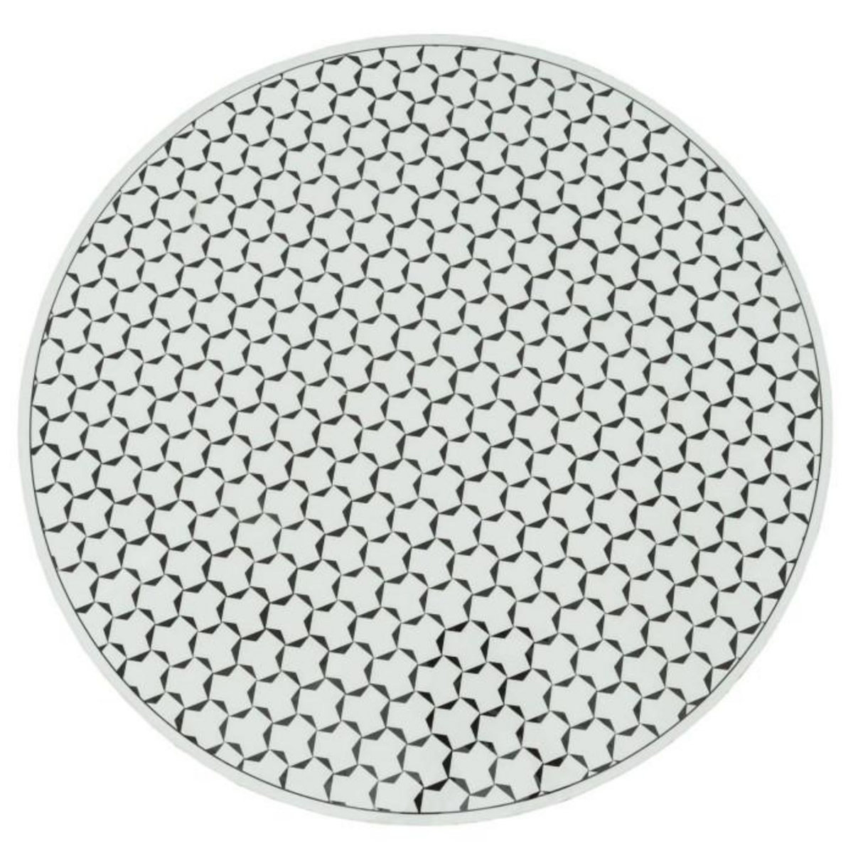 Paris Prix Table Basse Ronde  Géométrique  71cm Noir & Blanc