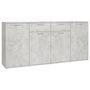 Voir la diapositive 2 : VIDAXL Buffet Gris beton 160x36x75 cm Bois d'ingenierie