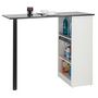 Voir la diapositive 1 : Table comptoir de cuisine avec rangement à rideau L130cm LUCK