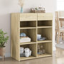 Voir la diapositive 1 : VIDAXL Buffet chene sonoma 80x42,5x93 cm bois d'ingenierie