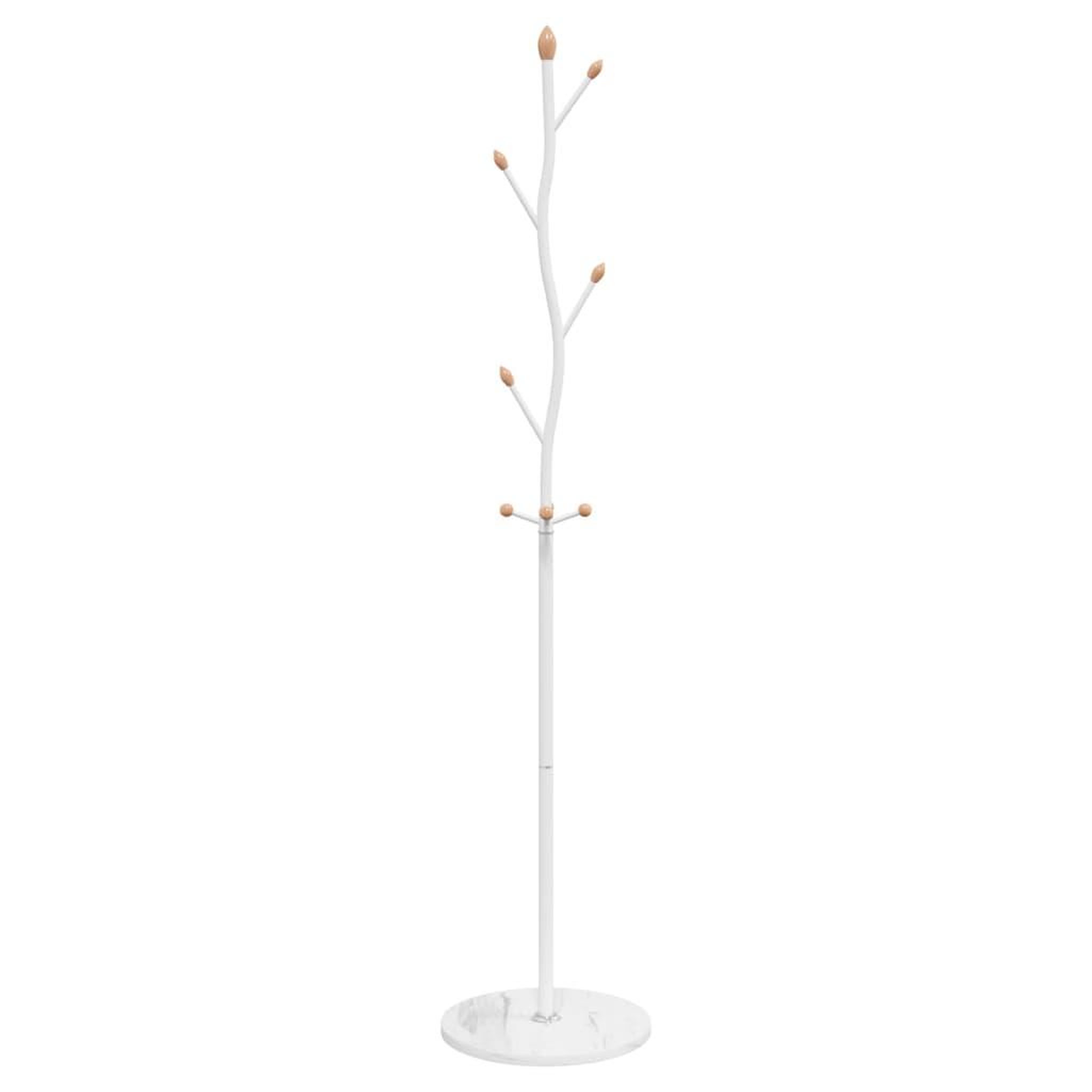 Voir la diapositive 4 : VIDAXL Porte-manteau blanc 177 cm fer enduit de poudre