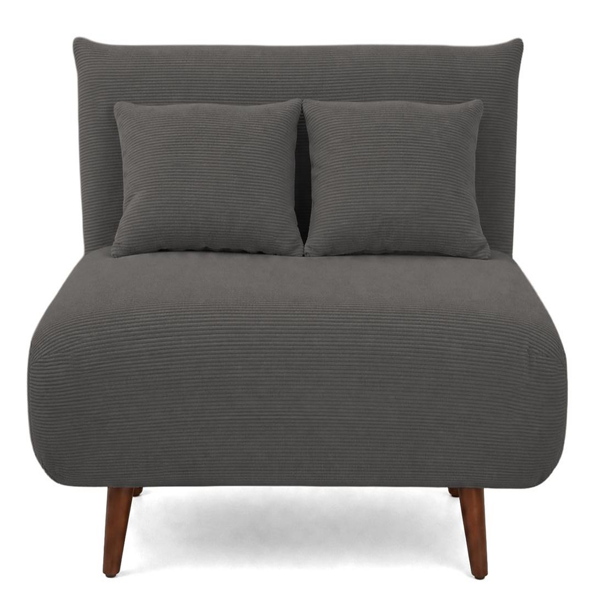 Voir la diapositive 1 : BEST MOBILIER Lumi - banquette convertible clic-clac 1 place en velours côtelé