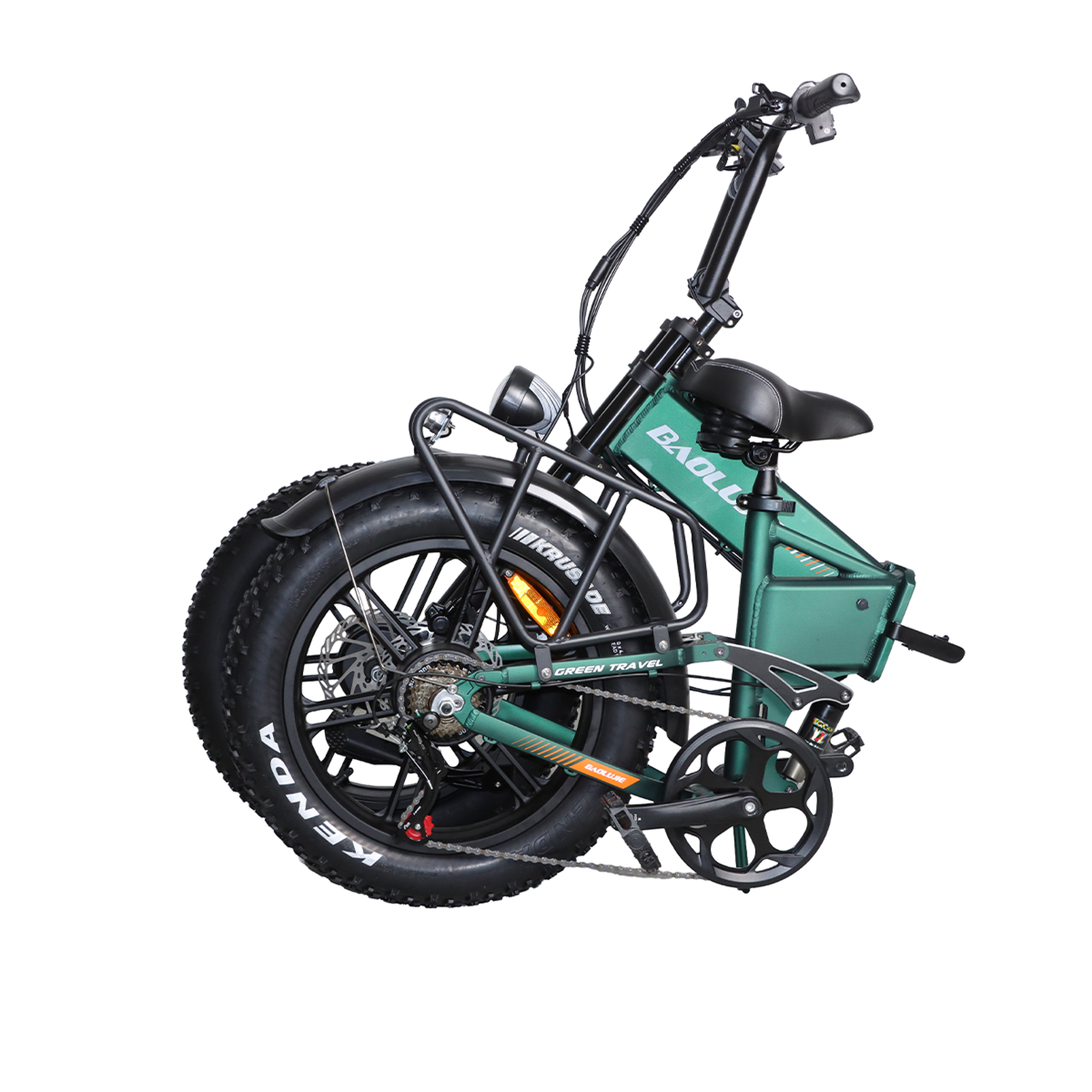 Voir la diapositive 3 : BAOLUJIE Vélo électrique pliable à gros pneus baolujie d2, 960 wh, tout suspendu, vert