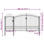 Voir la diapositive 6 : VIDAXL Portail de jardin Acier 2,45 x 4 m Noir