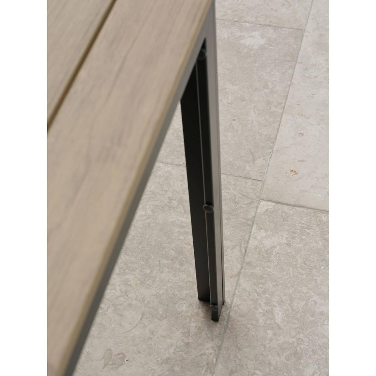 Paris Prix Ensemble Table de Jardin & 4 Fauteuils  Boston & Diego  150cm Gris Anthracite