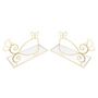 Voir la diapositive 3 : Paris Prix Lot de 2 Tables de Chevet Murales  Butterfly  41cm Or