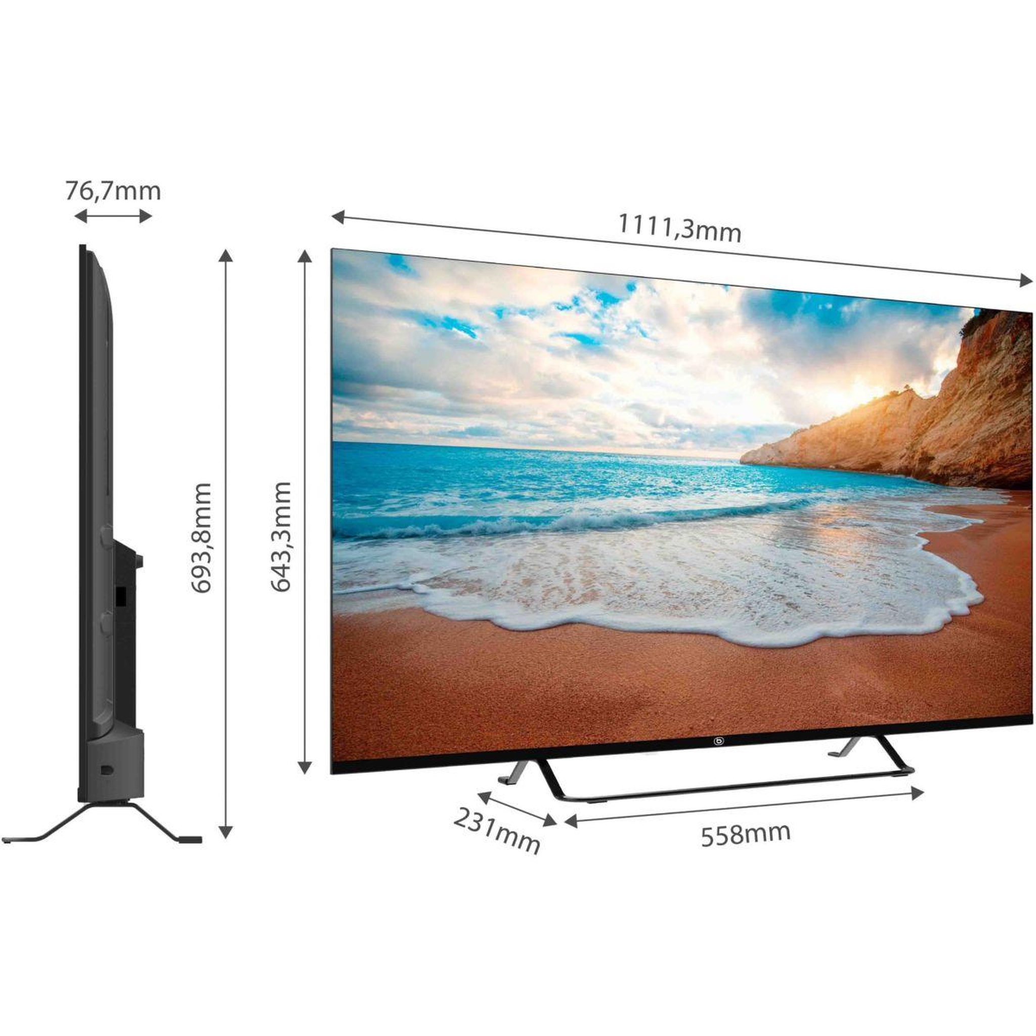Voir la diapositive 2 : ESSENTIEL B Tv qled 50qled307 (2024) 50  (126 cm) 4k - smart tv