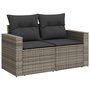 Voir la diapositive 3 : VIDAXL Salon de jardin 6 pcs avec coussins gris resine tressee