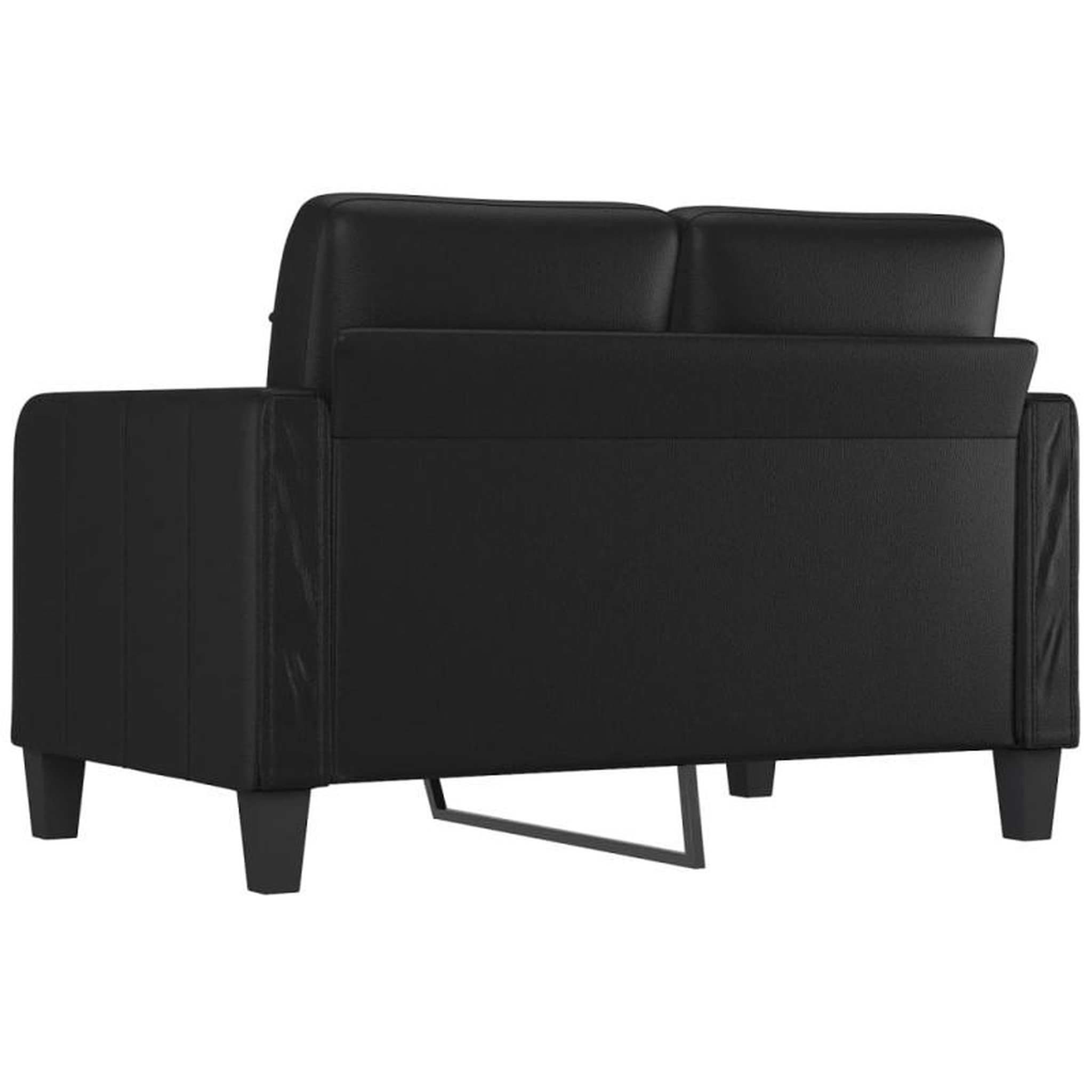 Voir la diapositive 5 : VIDAXL Canapé à 2 places Noir 120 cm Similicuir