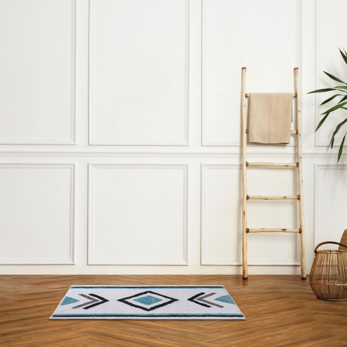 GUY LEVASSEUR Tapis déco ethnique en coton 50x80cm