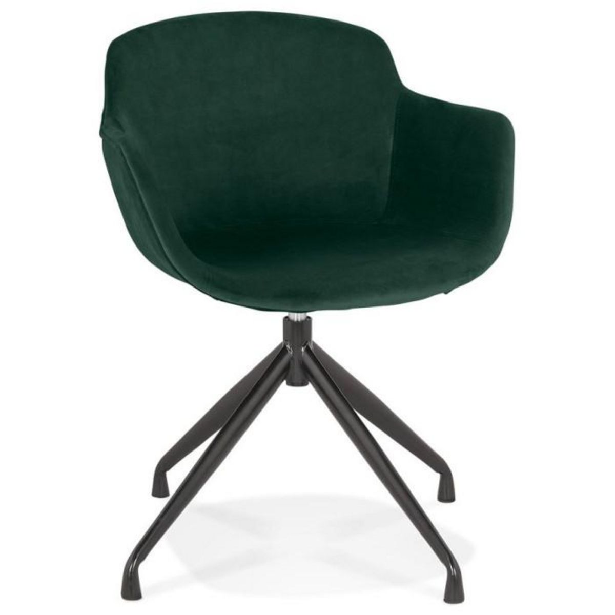 Paris Prix Fauteuil Design en Velours  Loana  80cm Vert