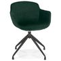 Voir la diapositive 1 : Paris Prix Fauteuil Design en Velours  Loana  80cm Vert