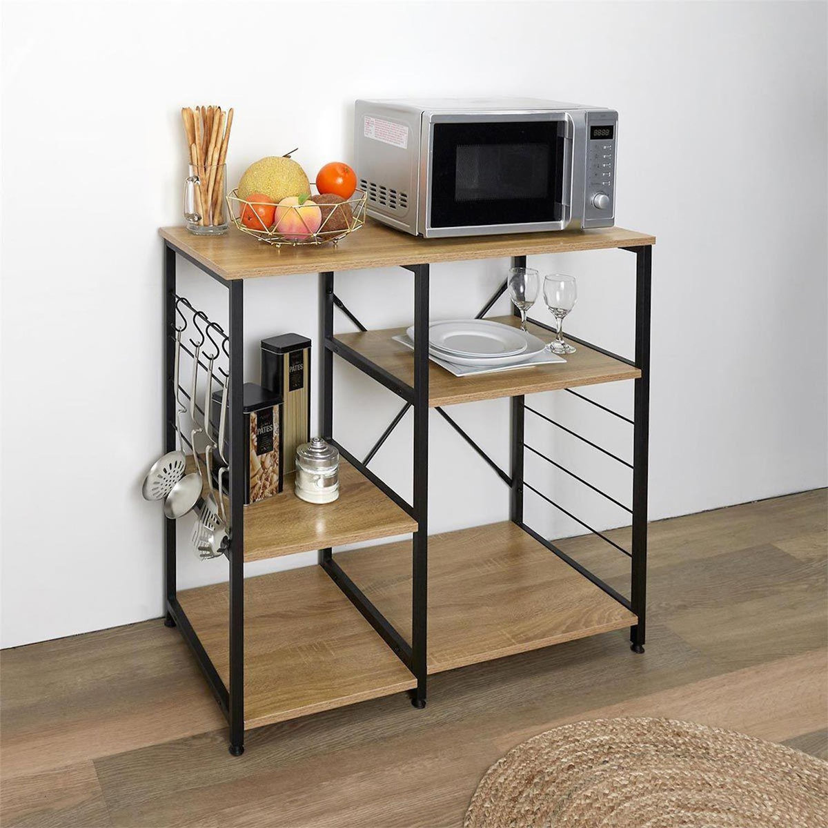 Paris Prix Meuble de Rangement  Stan  90cm Naturel & Noir