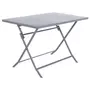 TOILINUX Table avec chaises pliables Greensboro - 4 Personnes - Gris quartz