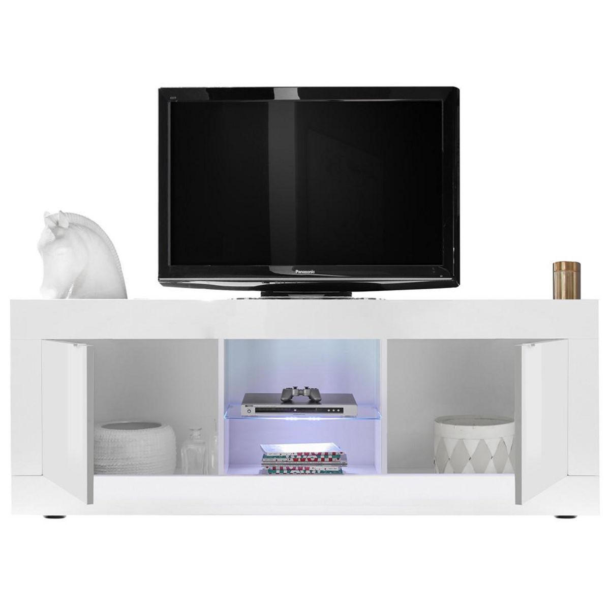 BEST MOBILIER Milo - meuble tv - blanc - 181 cm