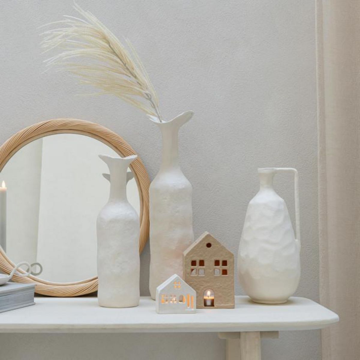 Paris Prix Vase Déco en Métal  Goa  35cm Blanc