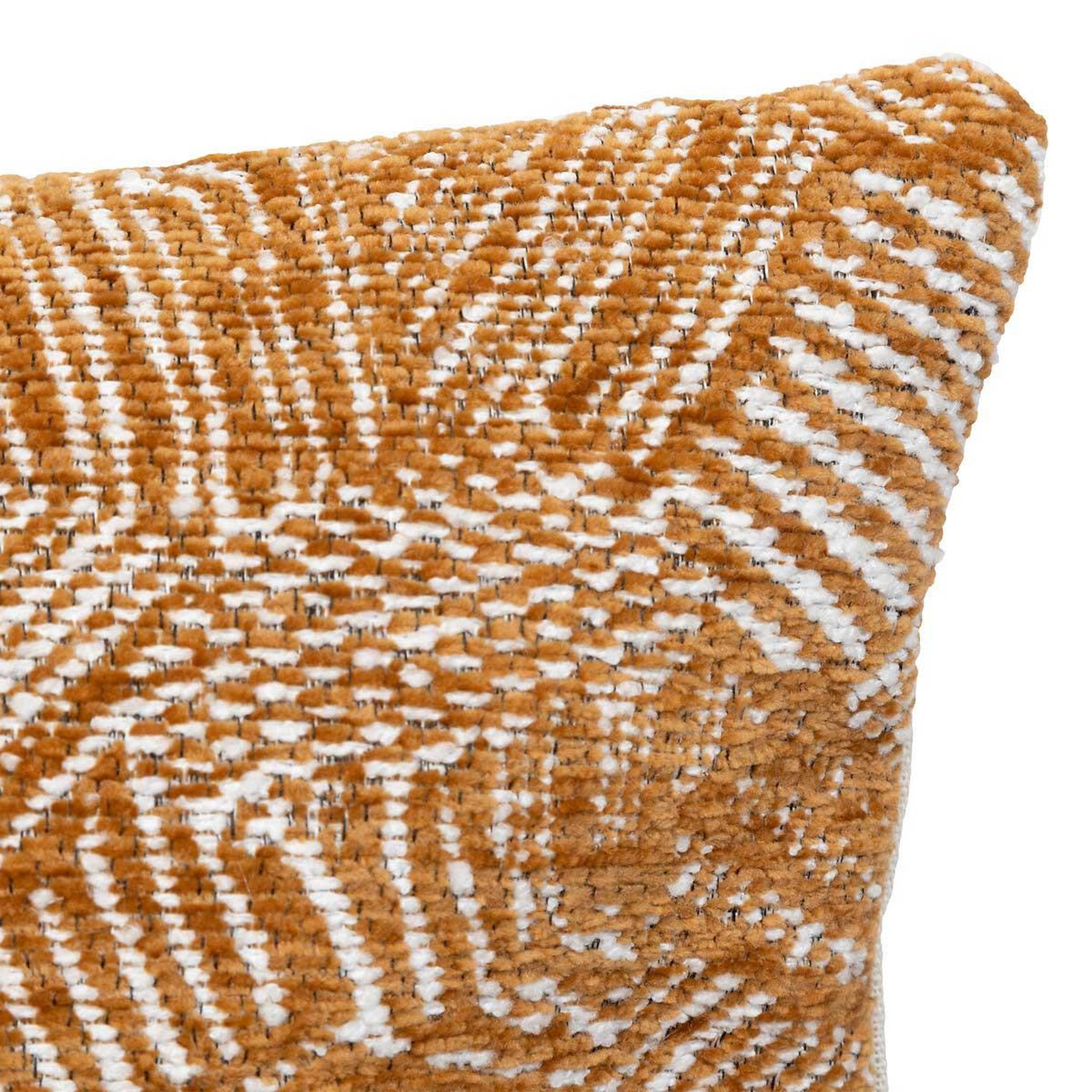 Voir la diapositive 2 : ATMOSPHERA Housse de coussin chenille  jeni  40x40cm caramel