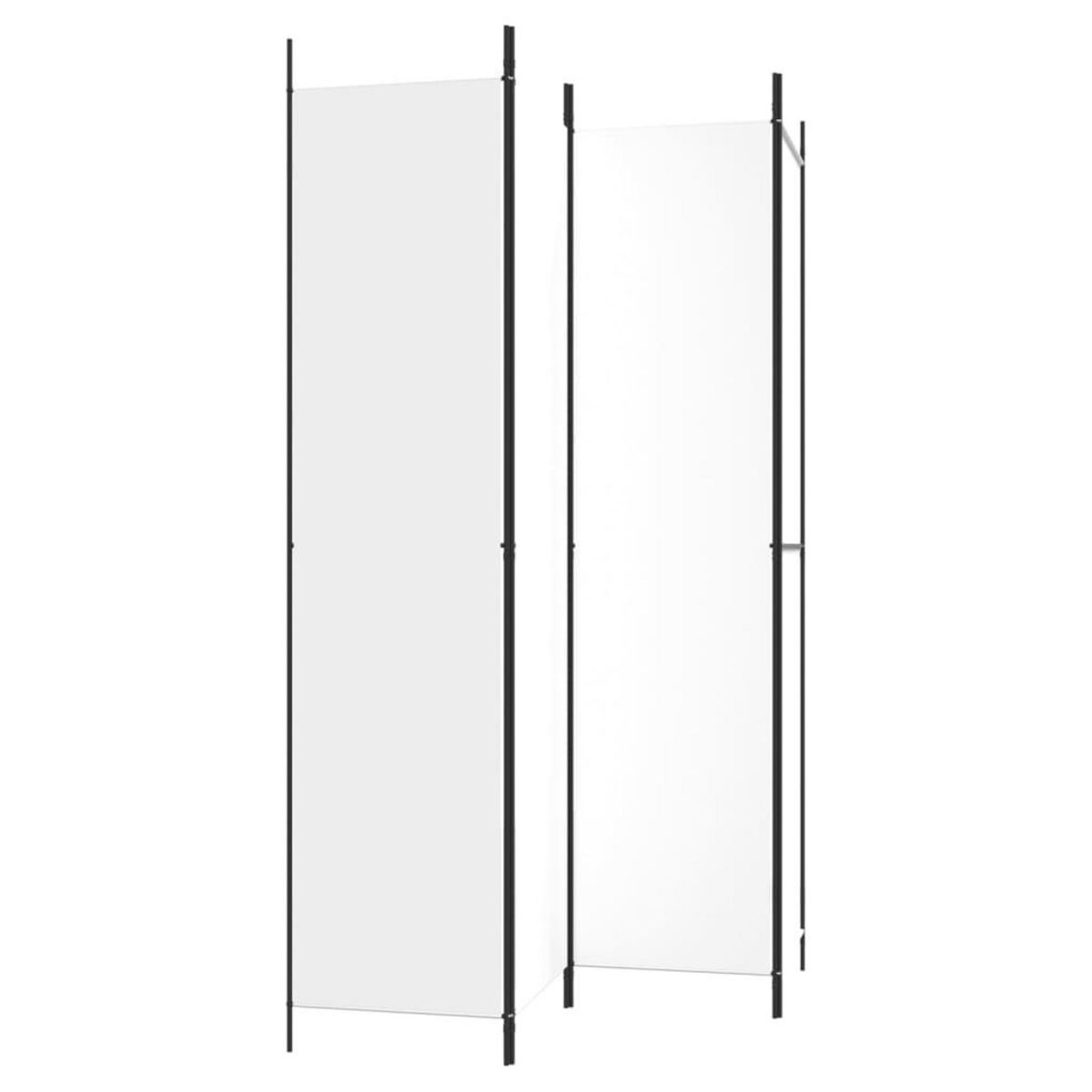 VIDAXL Cloison de separation 4 panneaux Blanc 200x220 cm Tissu