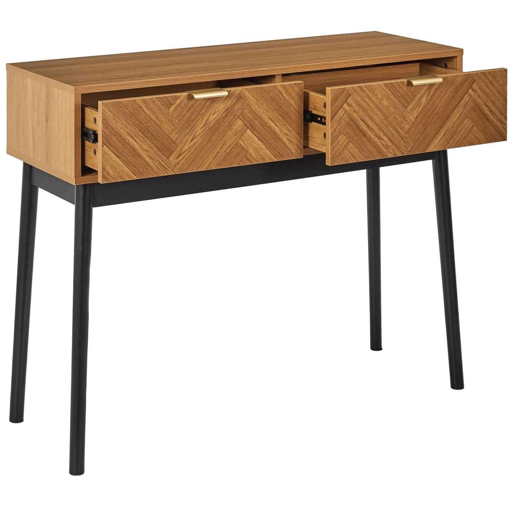 Voir la diapositive 4 : The Home Deco Factory Console en bois felix - marron et noir