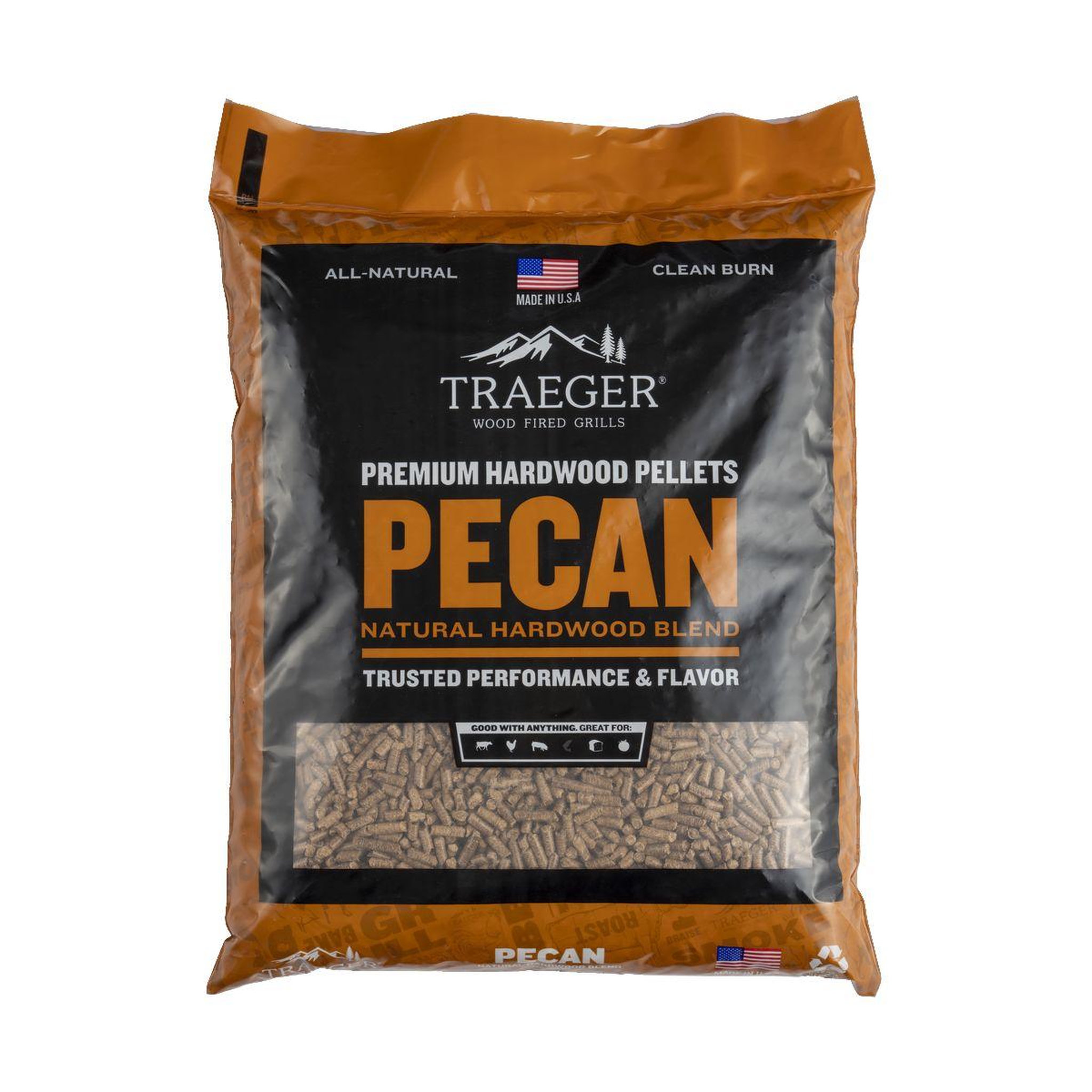Voir la diapositive 1 : TRAEGER Pellets Pecan- sac de 9 kg