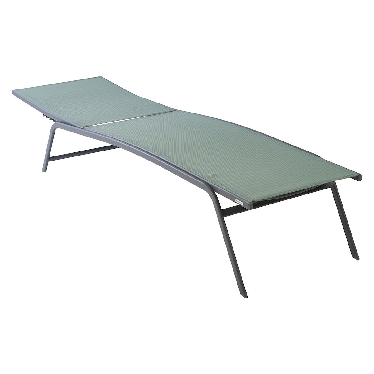 GARDENSTAR Bain de soleil multipositions - Acier et textilène - Vert iceberg