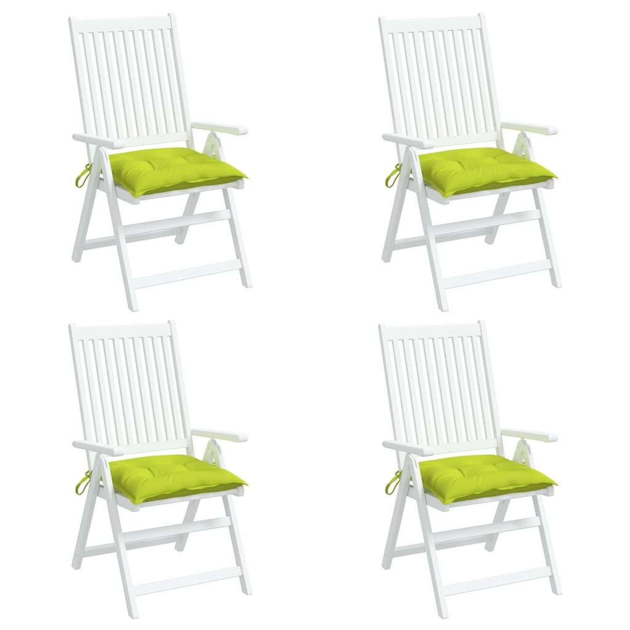 Voir la diapositive 4 : VIDAXL Coussins de palette lot de 4 vert brillant 50x50x7 cm