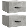 Voir la diapositive 2 : VIDAXL Tables de chevet murales 2 pcs Gris beton 35x35x20 cm