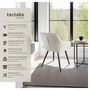 Voir la diapositive 2 : tectake Chaise de salle à manger rembourrée en velours côtelé crème/noir Lot de 2