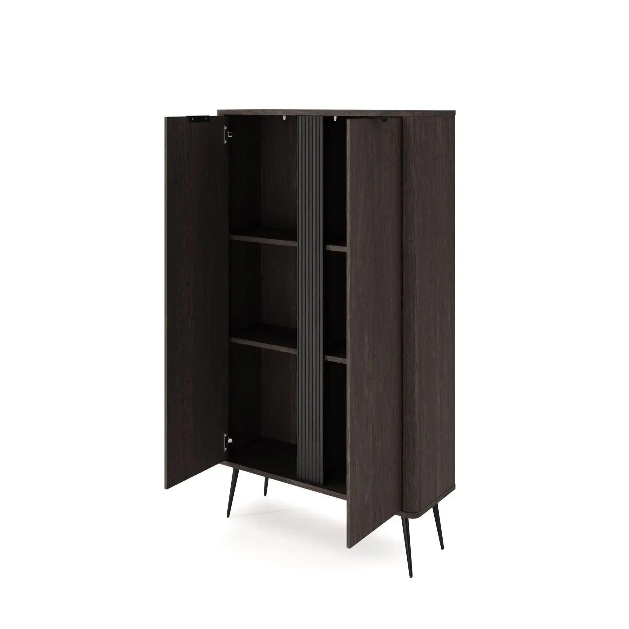 Voir la diapositive 6 : CASANOVA PARIS Selena - commode 2 portes 113cmbois de chêne - chêne foncé