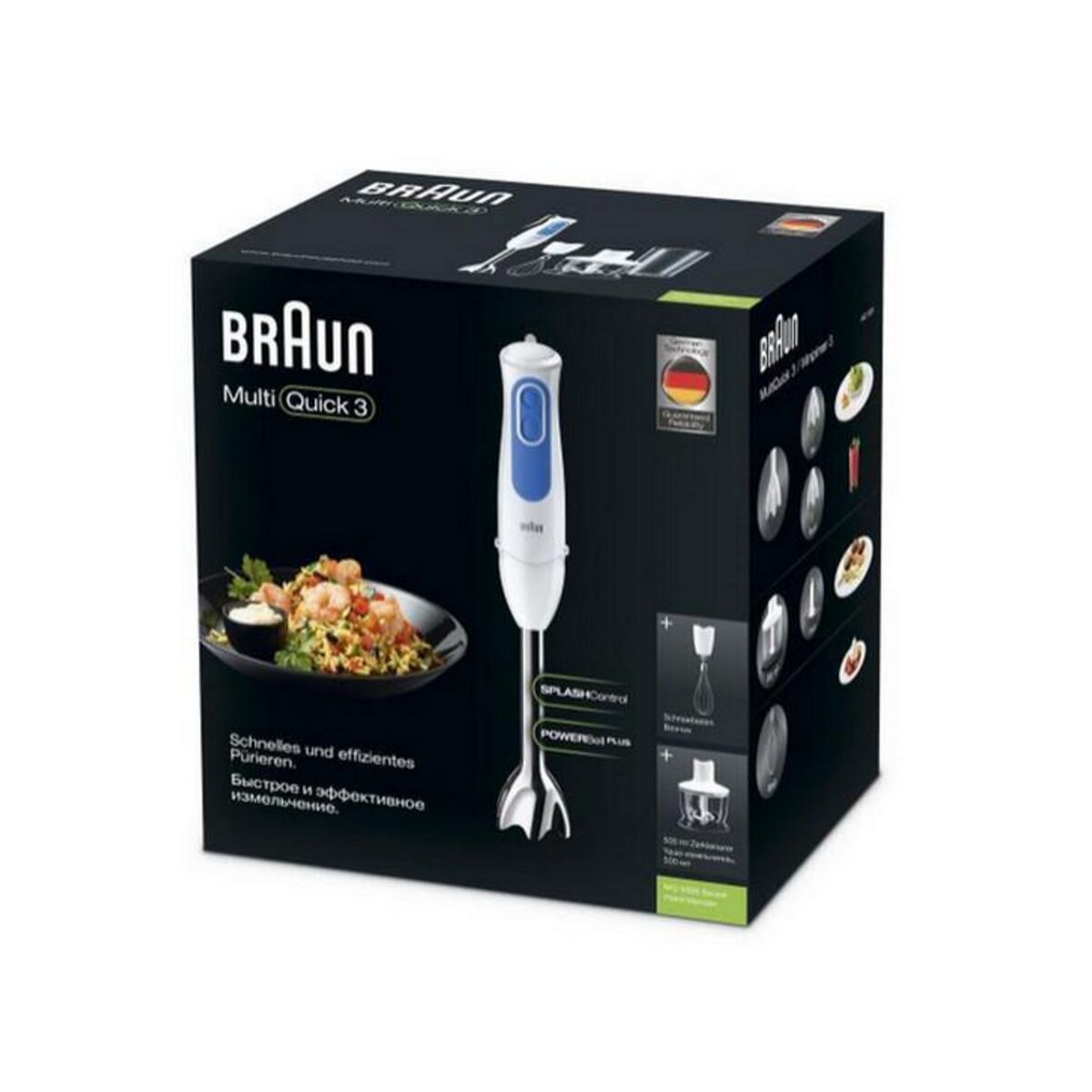 BRAUN Mixeur plongeant multifonction 700w blanc/bleu - mq3035 sauce