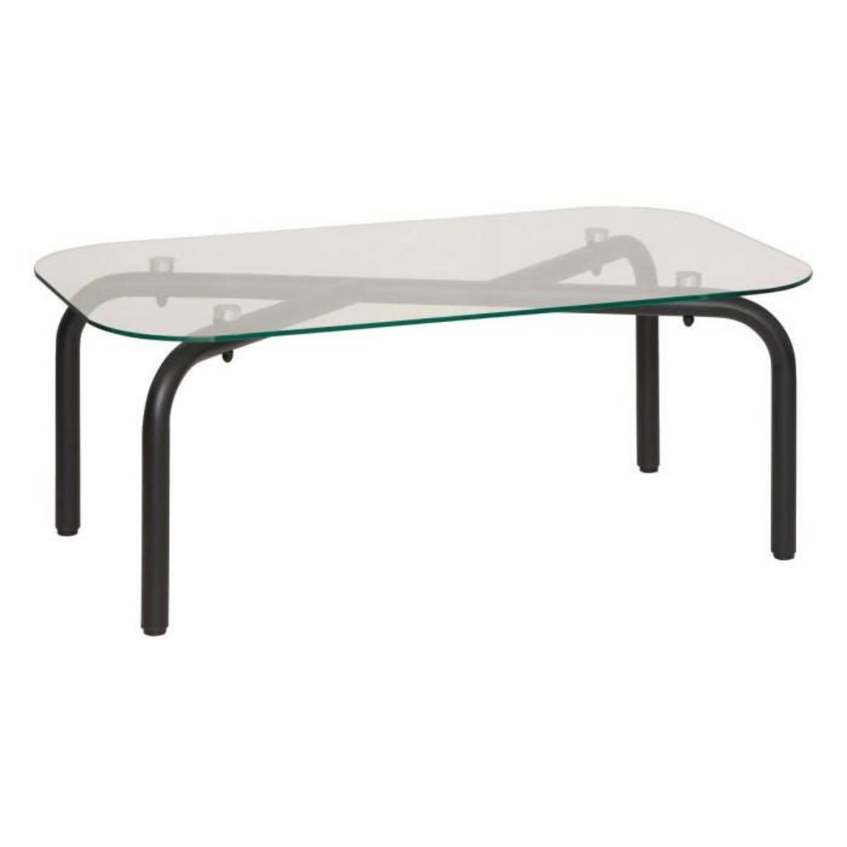 ATMOSPHERA Table Basse en Verre  Hecate  110cm Noir