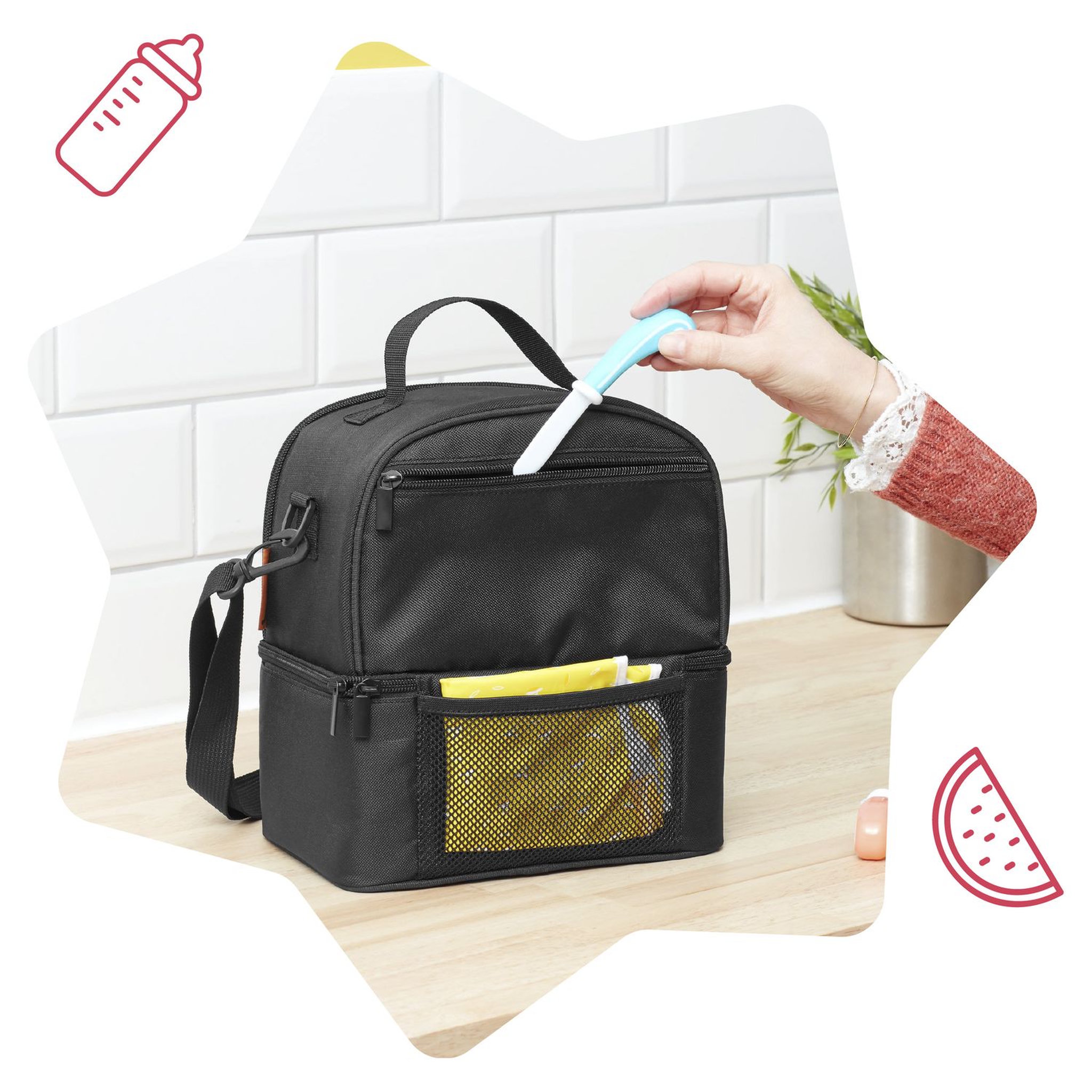 Voir la diapositive 4 : BADABULLE Sac Repas Isotherme multipoches Pick & Go