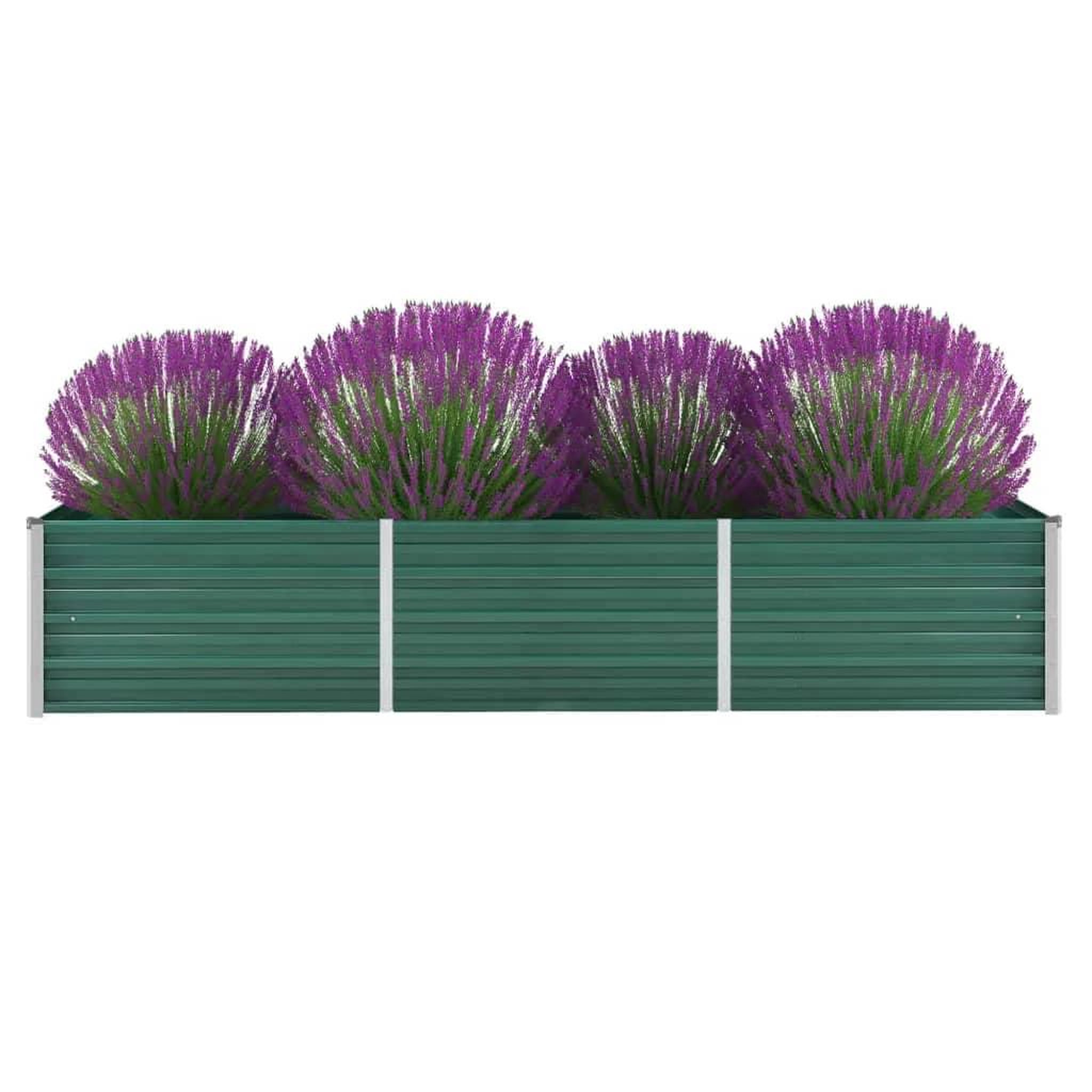 Voir la diapositive 1 : VIDAXL Lit sureleve de jardin Acier galvanise 240x80x45 cm Vert