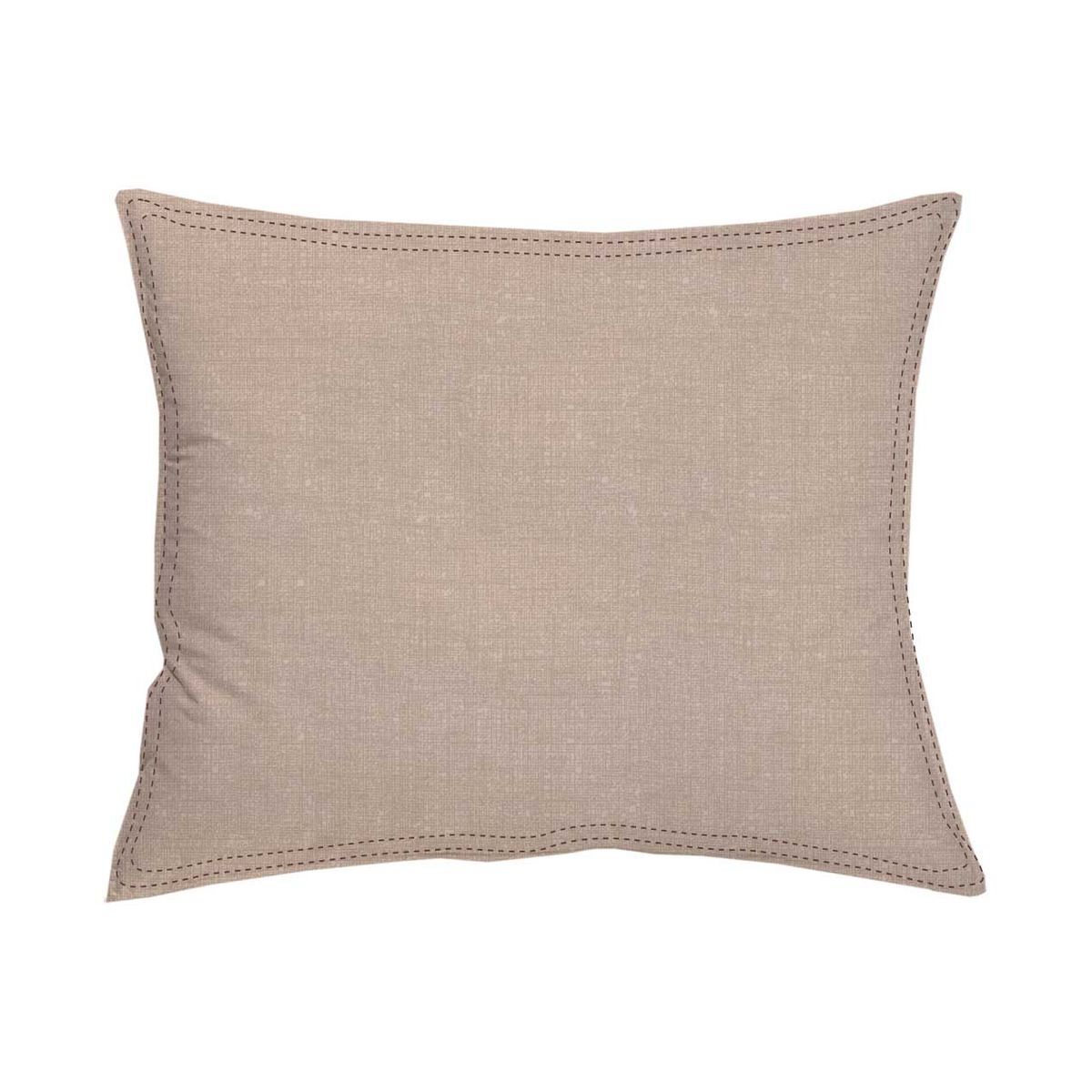 Taie d'oreiller unie en coton lin  YANNO 