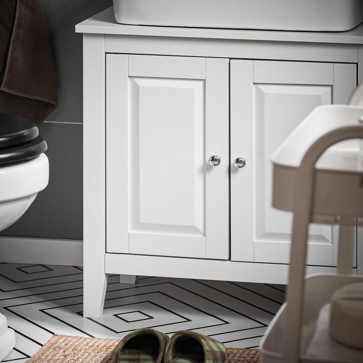 SOBUY SoBuy - Meuble Sous-vasque à deux portes - Classique - FRG202