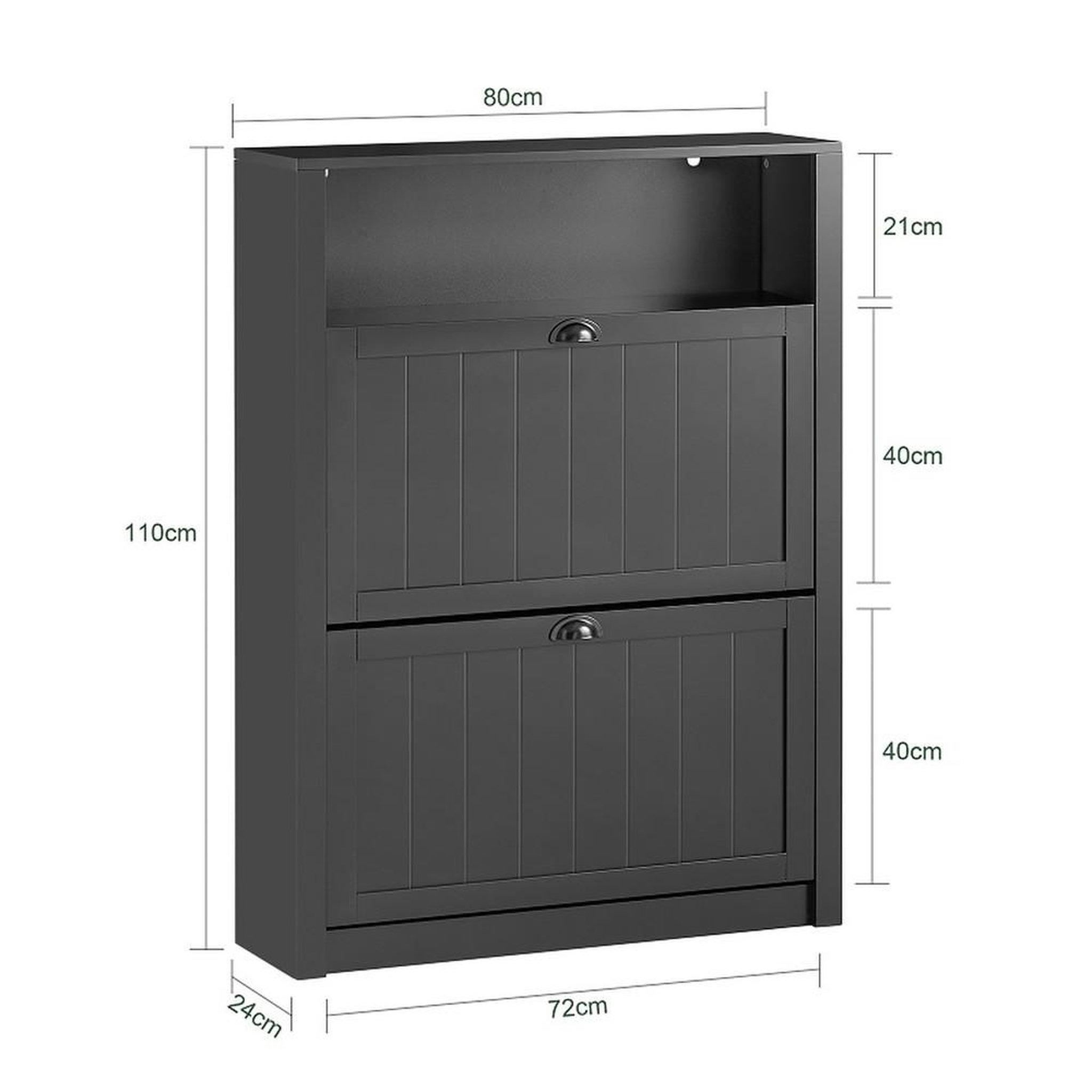 Voir la diapositive 3 : SOBUY SoBuy - Meuble À Chaussures 2 portes - Fonctionnel - FSR87