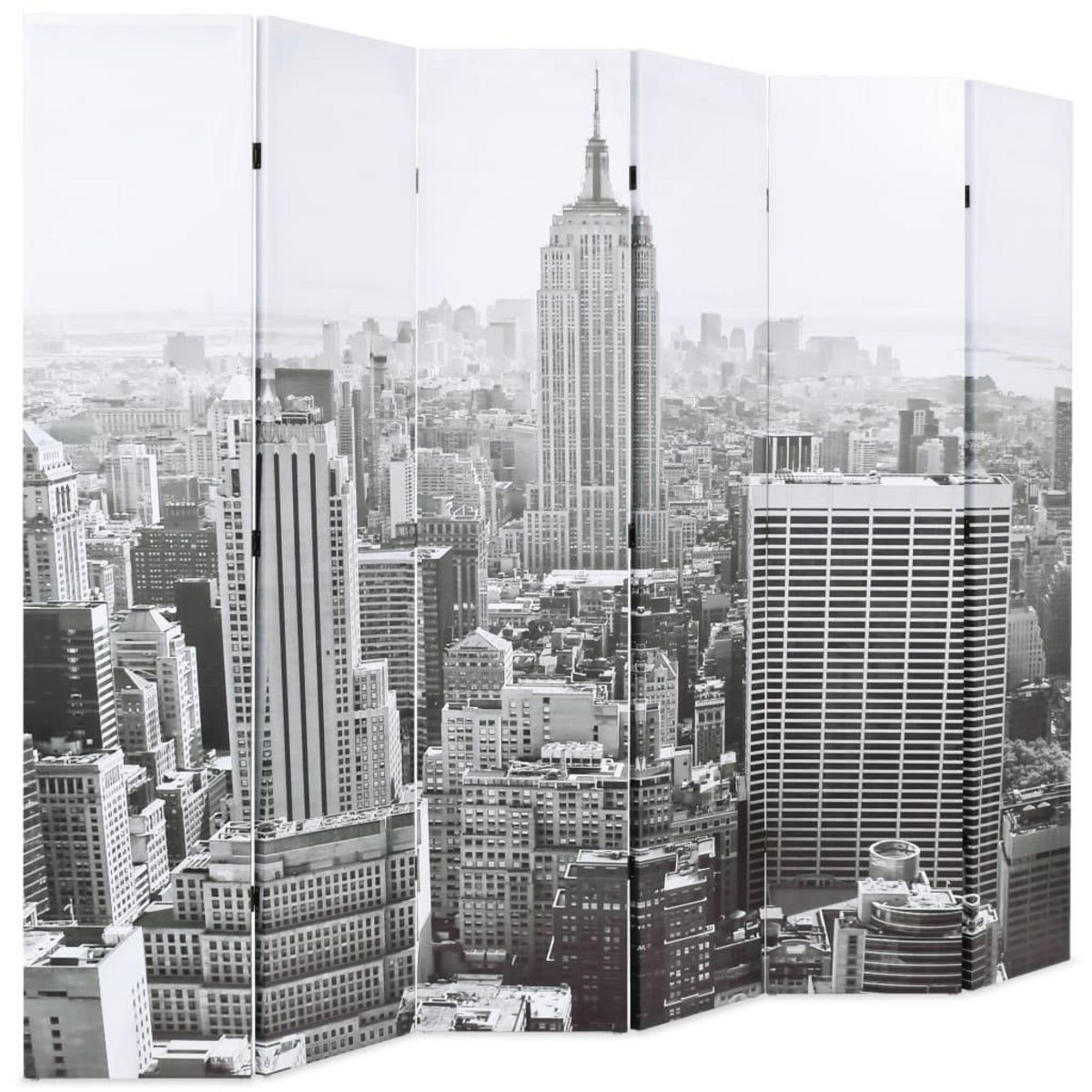 VIDAXL Cloison de separation pliable 228x170 cm New York Noir et blanc
