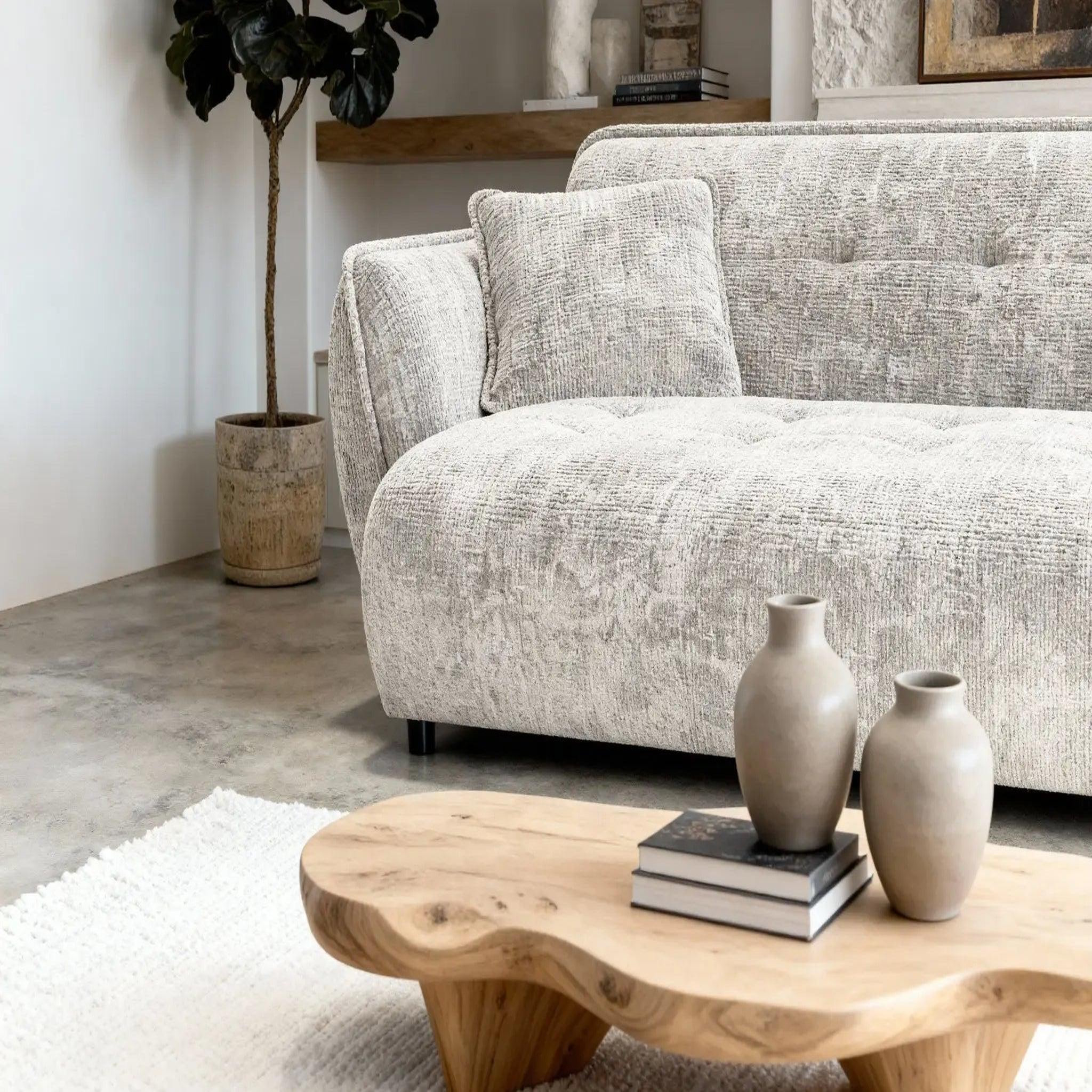 Voir la diapositive 5 : CASANOVA PARIS Mona - canapé droit tissu chenille 3 places