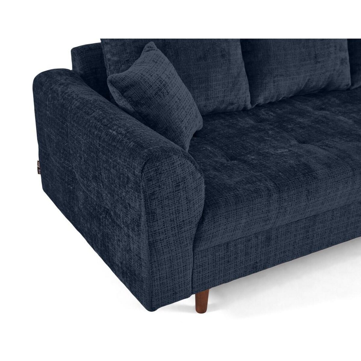 LISA DESIGN Rune - canapé droit 3 places en velours texturé