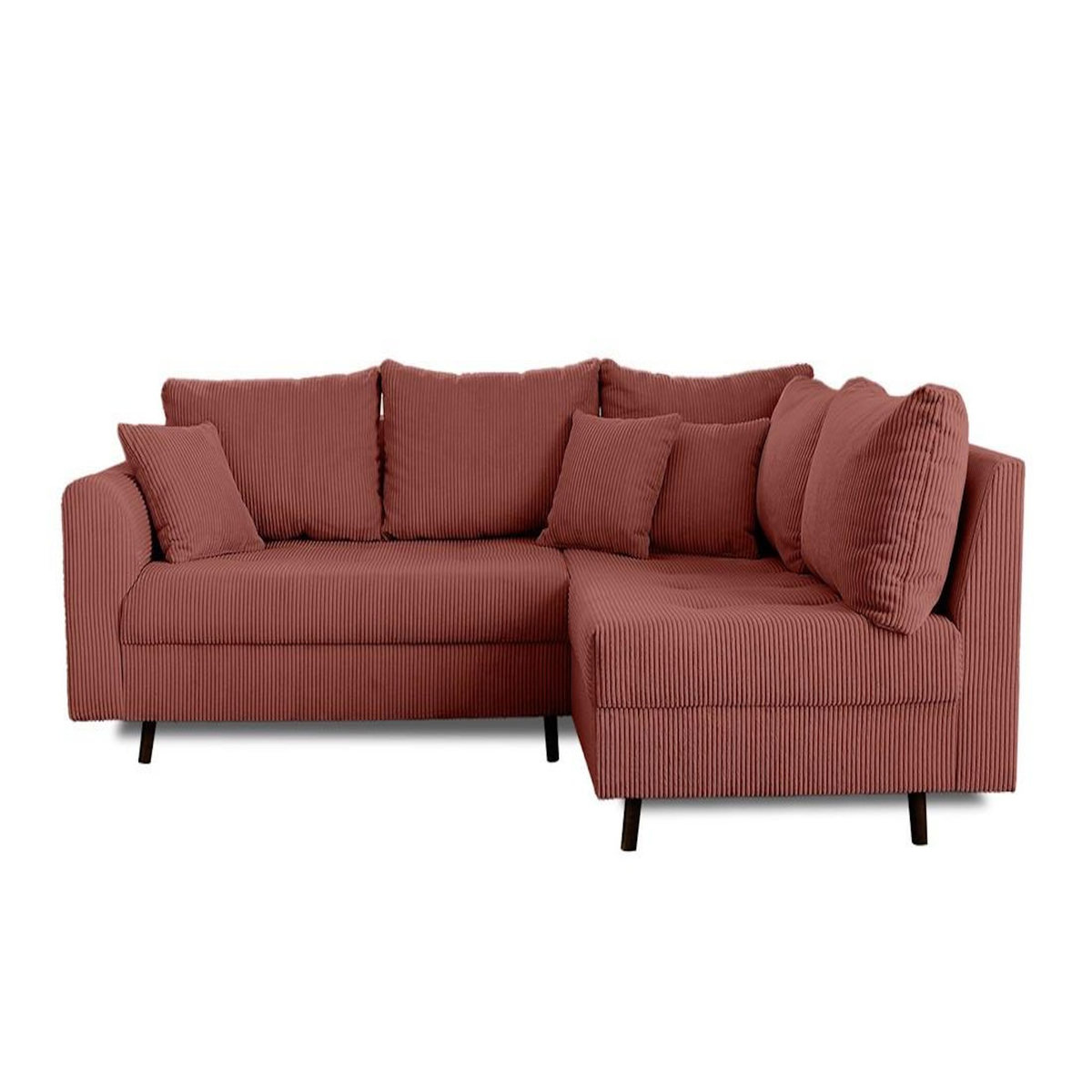 LISA DESIGN Rune - canapé d'angle droit - 4 places - en velours côtelé
