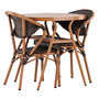 Voir la diapositive 1 : Paris Prix Ensemble Table de Jardin & 2 Chaises  Abrantes  80cm Marron