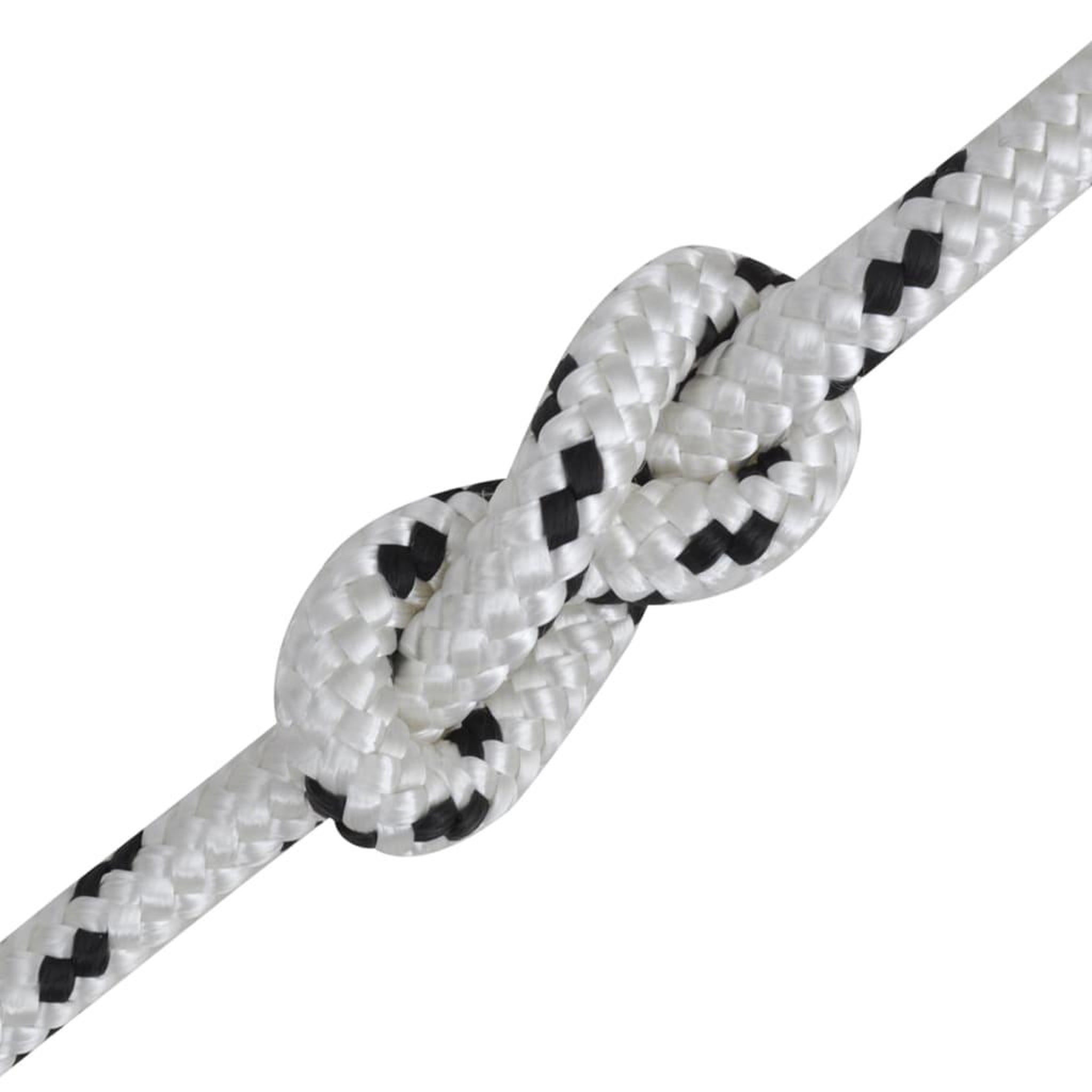 Voir la diapositive 2 : VIDAXL Corde de bateau tressee Polyester 6 mm 250 m Blanc