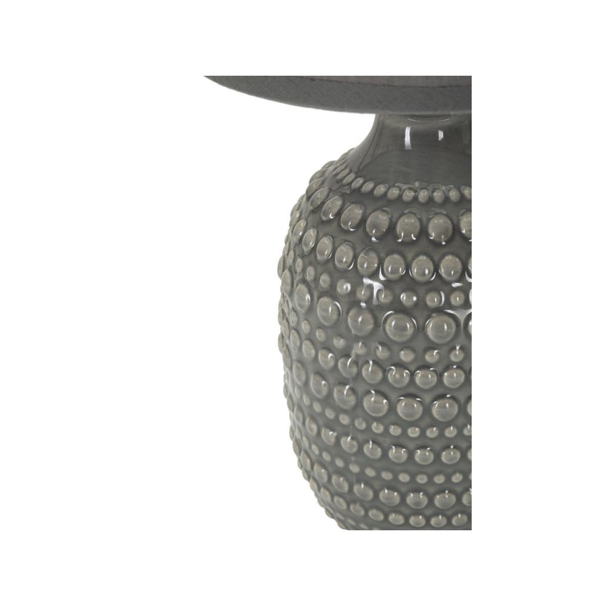 Voir la diapositive 4 : Paris Prix Lampe à poser en céramique  points  30cm gris
