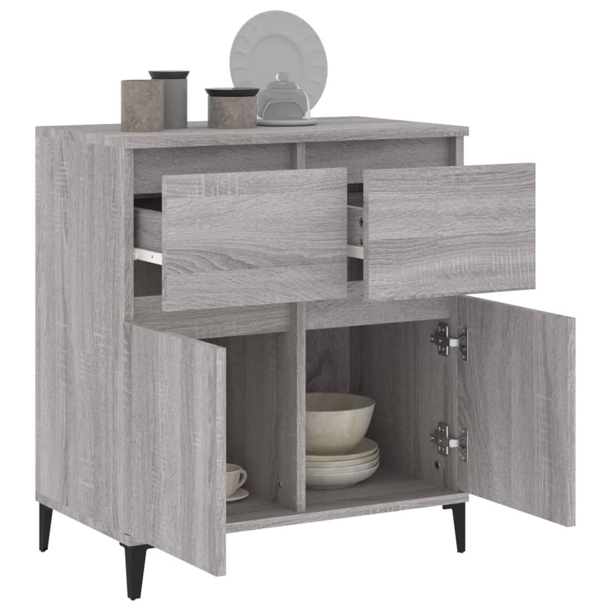 Voir la diapositive 5 : VIDAXL Buffet Sonoma gris 60x35x70 cm Bois d'ingenierie