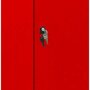 PIERRE HENRY Armoire métallique rouge 4 étagères - 41 x 80 x 198 cm